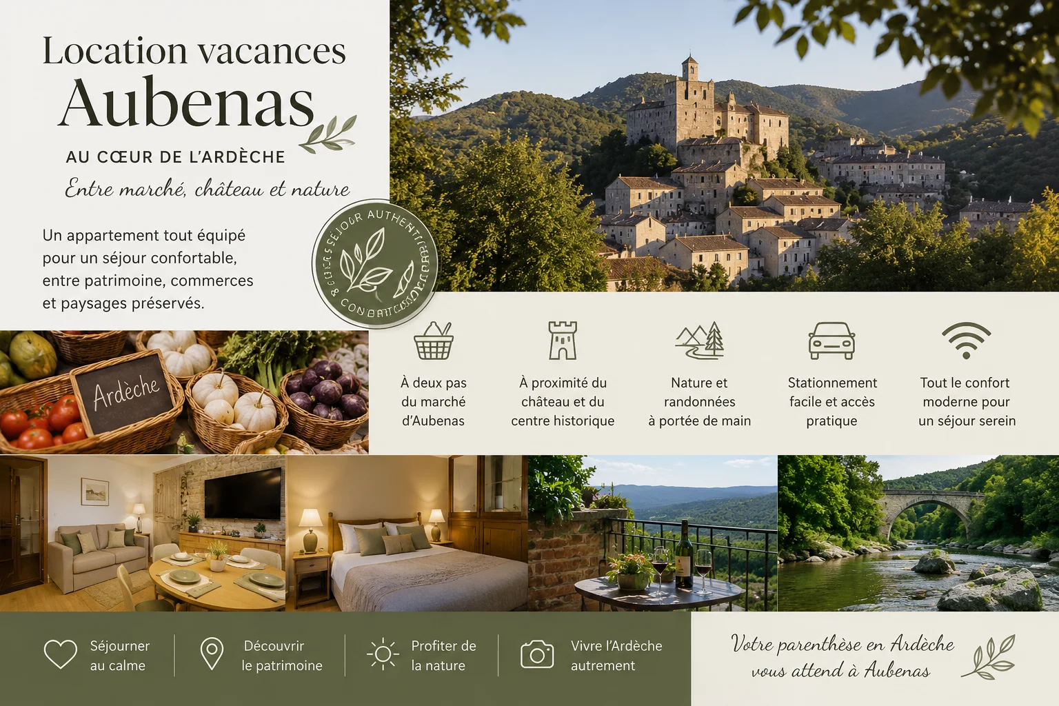 Location vacances à Aubenas dans l'appartement Les Capucines — aperçu du séjour